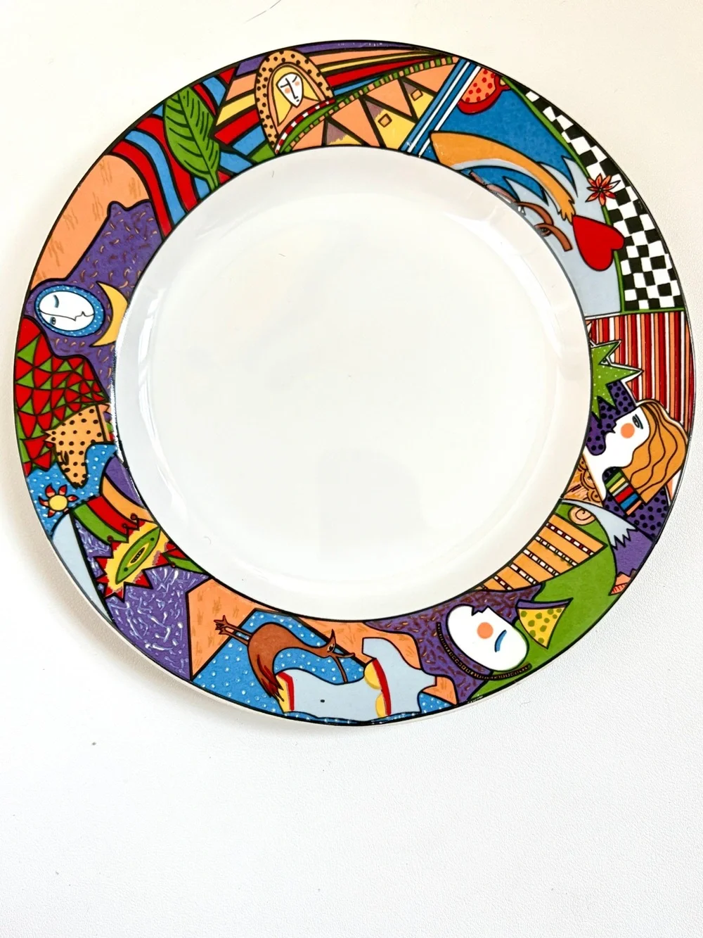 Set of 4: 80s 90s Vitromaster Metropolitan Lunch Plate Memphis Style Postmodern